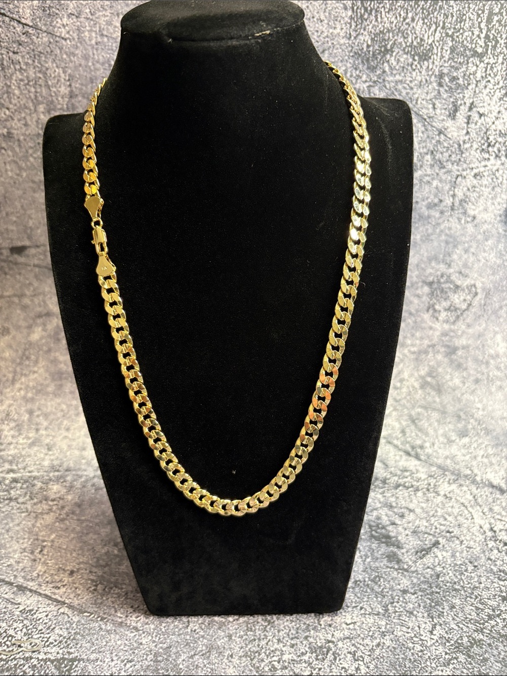 14K Gold Filled Cuban Chain Necklace - Stamped - Women's Jewelry